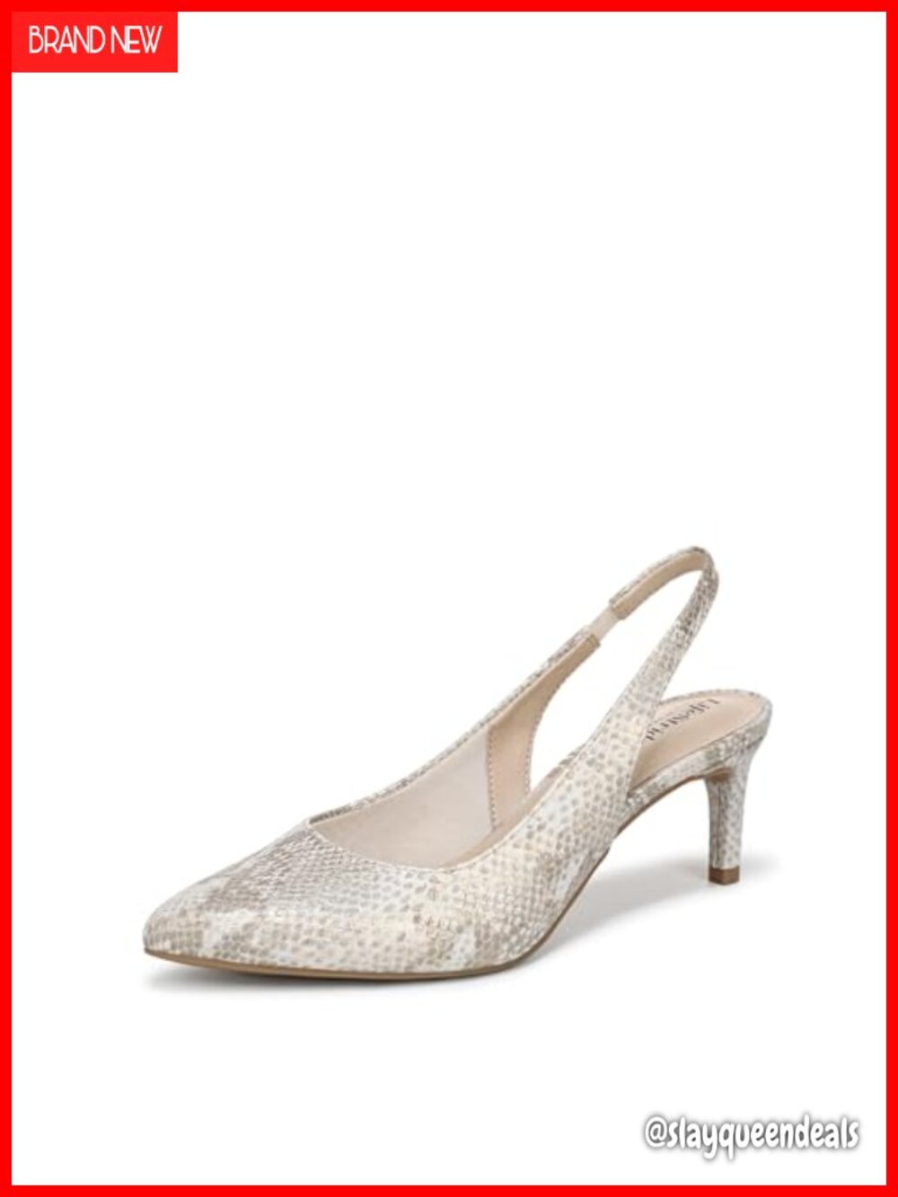 Slingback Pointed Toe Pump with Soft System Comfort & 2 3/8 Inch Heel